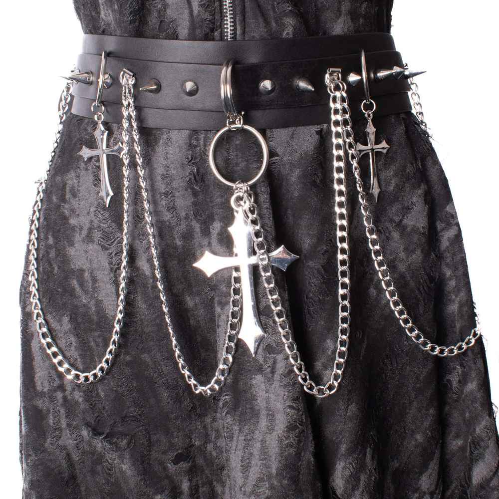 Heartless - Crucufix Waist belt - Black